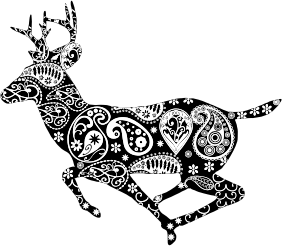 openclipart圖庫：Ornamented Deer