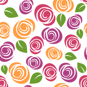 openclipart圖庫：Colorful Floral Pattern Background 8