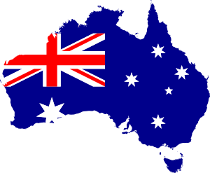 openclipart圖庫：Australia Flag Map