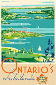 openclipart圖庫：Vintage Travel Poster Ontario Canada