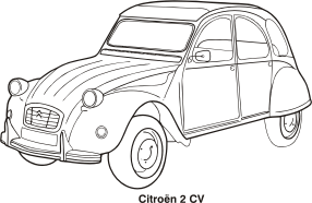 openclipart圖庫：Citroen 2 CV, year 1960