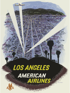 openclipart圖庫：Vintage Travel Poster Los Angeles
