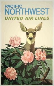 openclipart圖庫：Vintage Travel Poster Pacific Northwest
