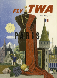 openclipart圖庫：Vintage Travel Poster Paris AI