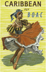 openclipart圖庫：Vintage Travel Poster Caribbean