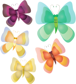 openclipart圖庫：NOT SO REALISTIC BUTTERFLIES