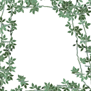 openclipart圖庫：Green Floral Frame