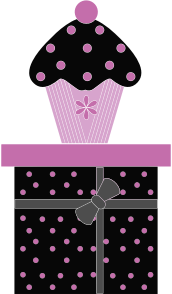 openclipart圖庫：Cupcake On Gift Box