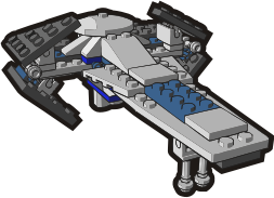 openclipart圖庫：Clip is a Brick - Star Wars Sith infiltrator, set 4493