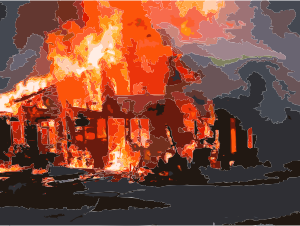 openclipart圖庫：House Fire