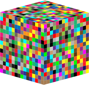 openclipart圖庫：3D Multicolored Cube
