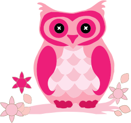 openclipart圖庫：Pink Owl