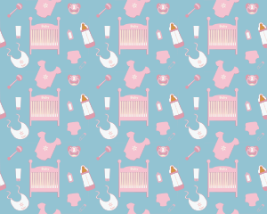 openclipart圖庫：Baby Girl Accessories pattern