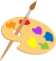 openclipart圖庫：Artists Palette And Brush