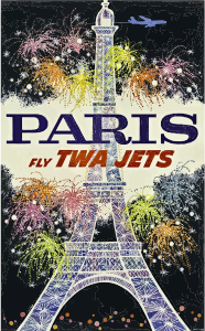 openclipart圖庫：Vintage Travel Poster Paris France