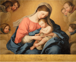 openclipart圖庫：Madonna With Child And Angels