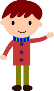 openclipart圖庫：boy waving hand