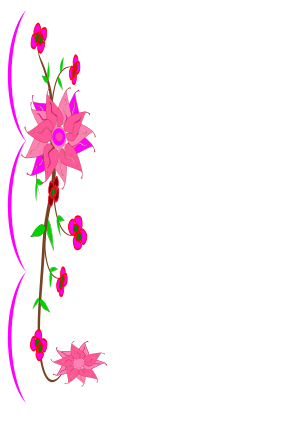 openclipart圖庫：blank page with flowers
