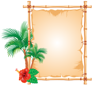 openclipart圖庫：Decorated bamboo frame