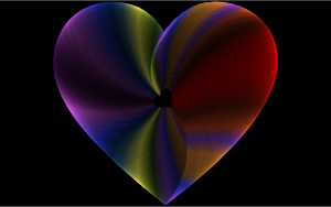 openclipart圖庫：Hearts In Heart Line Art Enhanced