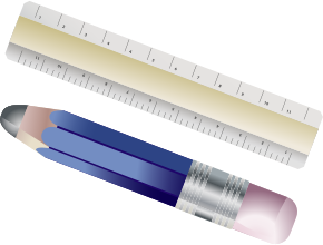 openclipart圖庫：Ruler And Pencil