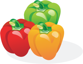 openclipart圖庫：Multicolored Bell Peppers