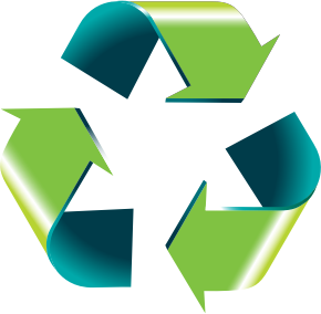 openclipart圖庫：3D Shiny Recycling Symbol