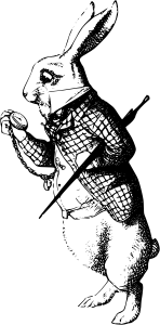 openclipart圖庫：The white rabbit (isolated, black)