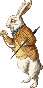 openclipart圖庫：The white rabbit (isolated, colour)