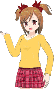 openclipart圖庫：Anime Girl Orange Shirt