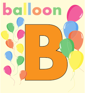 openclipart圖庫：Balloons Alphabet B