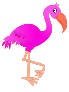 openclipart圖庫：Pink Flamingo