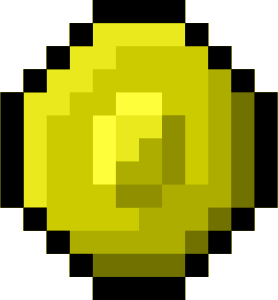 openclipart圖庫：Pixel Gold Coin