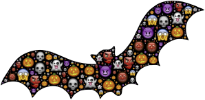 openclipart圖庫：Colorful Halloween Bat