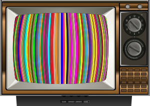openclipart圖庫：Striped Test Pattern Television
