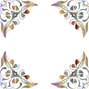 openclipart圖庫：Floral Flourish Frame 7 Variation 2