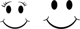 openclipart圖庫：Female And Male Smileys