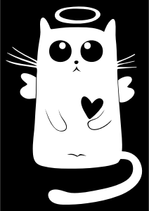 openclipart圖庫：Angelic Cat White