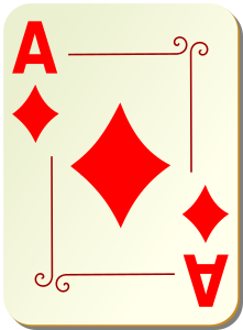 openclipart圖庫：Ornamental deck: Ace of diamonds
