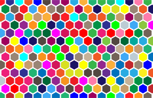 openclipart圖庫：Colorful Hex Grid Pattern 2