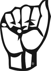 openclipart圖庫：Deaf Alphabet A