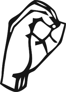 openclipart圖庫：Deaf Alphabet O