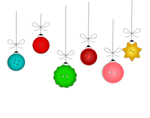 openclipart圖庫：Christmas Buttons