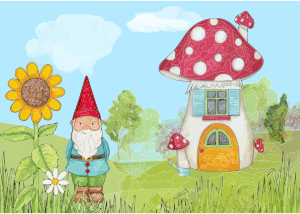 openclipart圖庫：Peaceful Gnome Landscape