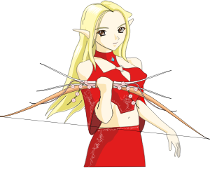 openclipart圖庫：Animation of Banshee elven archer