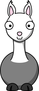 openclipart圖庫：Cartoon llama