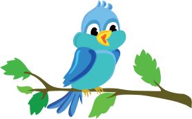 openclipart圖庫：Cute Cartoon Bird Chirping