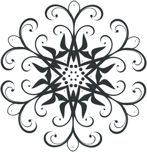 openclipart圖庫：Silhouette Flourish Design 6