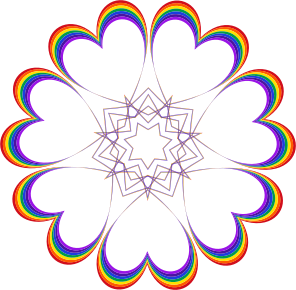 openclipart圖庫：Rainbow Heart Star