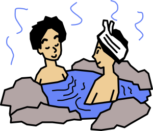 openclipart圖庫：Hot Springs in Japan